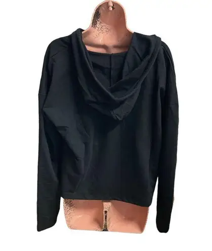 COMO BLU WOMEN’s (Juniors) Hooded Cropped Sweatshirt Size TTG/XXL New With Tags Black