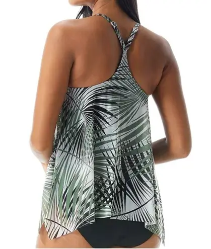 Coco reef Endless Summer Palm Mesh Layer Underwire Tankini Top Swimsuit Size 32C