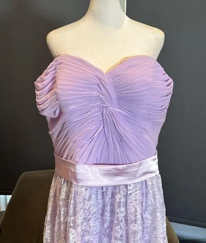 Women’s Short Purple Chiffon & Lace Prom Party Homecoming Dress Corset Size 18