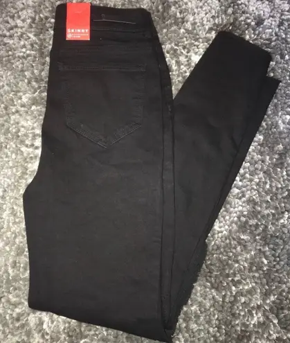 Black Mesh Paneled Skinny Jeans Size 4
