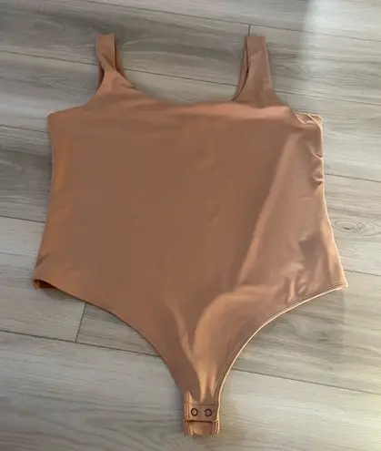 Cotton Express NWT Express Nude Scoop Neck Body Contour Bodysuit Size XL