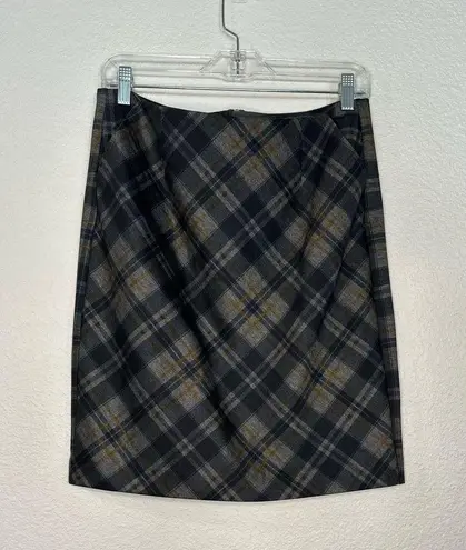 CAbi  Step Out Stretch Plaid Career Midi Pencil Skirt Sz 6 NWT Work Classic