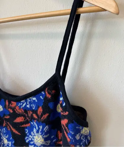 Maeve Anthropologie Floral Jacquard Sweater Cropped Cami Top