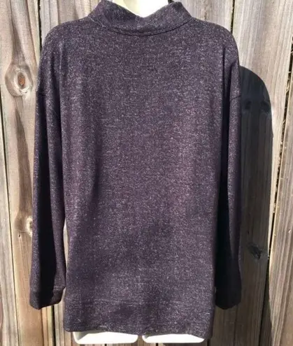 a.n.a NWT  Medium Mock Neck Sweater Top Long Sleeve Gray Slit Soft Turtleneck