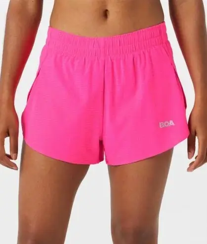 BOA Running Women's AeroPro 3" Split Shorts Hot Pink Size Small Like New