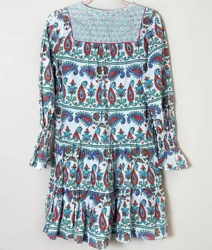 Tuckernuck Teal and Seagrass Block Print Kenzo Dress Coverup V