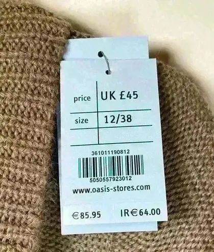 Oasis Cowl Neck Tunic Sweater Oversized Brown Alpaca Blend Women’s Size US 8-10