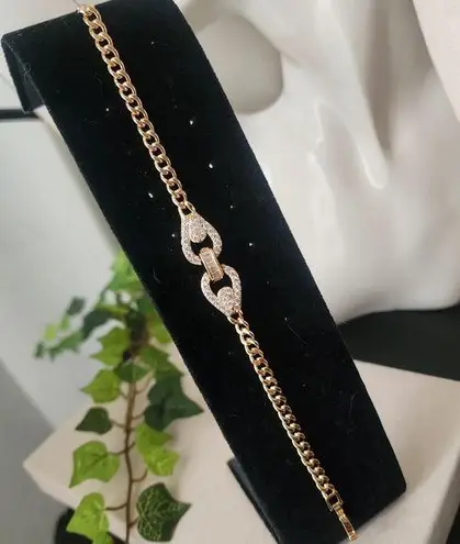 Gold Filled Chain Link CZ Glam Bracelet