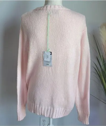 Wooden Ships , Caprice Angel Crew Pink Sapphire Mohair Wool Sweater, Medium