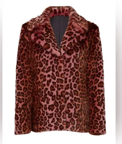 Unreal Fur Faux Dark Pink Urban Tiger Teddy Coat Jacket Mob Wife Aesthetic Furry