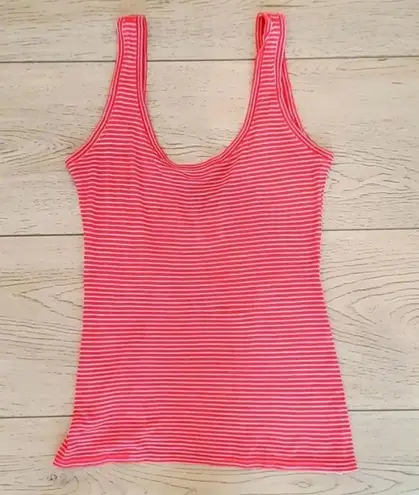 BCBGMAXAZRIA  Red Striped Tank Top