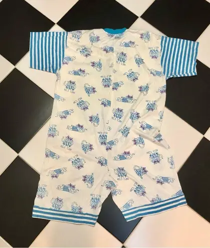 Vintage True Colors Sleepwear AOP All Over Pattern Cat Romper Pajamas size M Multiple Size M