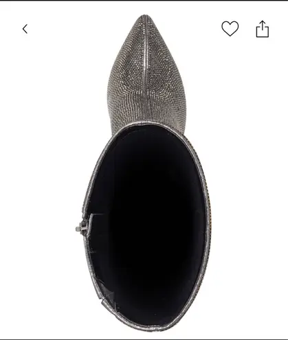 Inc international I.N.C Paiton Block-Heel Silver Grey Knee High Boots 7.5M