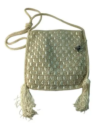 Kathy Ireland Knit Crossbody Purse Casual Handbag Woven with Keychain u