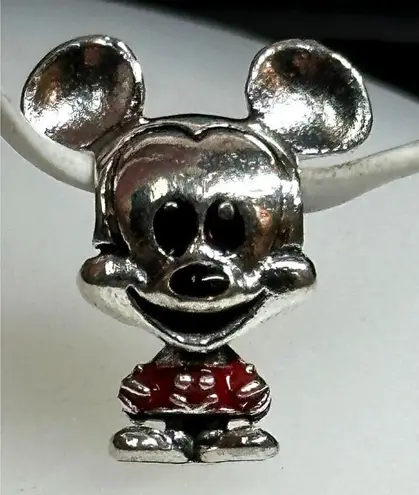 Disney  Mickey Mouse Charm Fits Original Pandora Bracelets 925 Silver