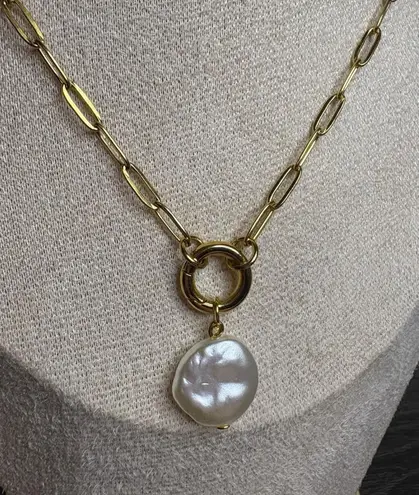 Handmade Gold Pearl Necklace | 20 Inches | Waterproof & Tarnish Resistant