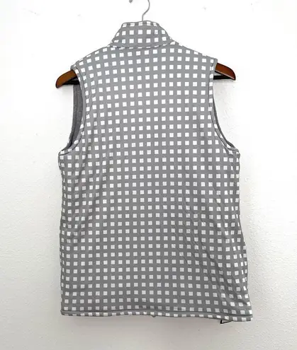 Hard Rock Cafe Hard Rock Hide n Chic reversible quilted women gray vest sweater size L NWT