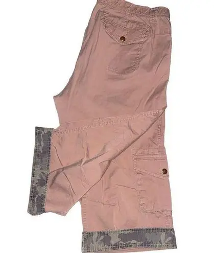 Magellan Sportswear Khaki Crop Cargo with Camo Cuff Pants 12