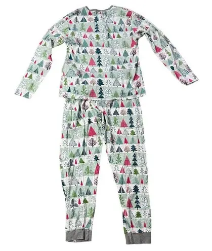 HonestBaby Organic Cotton Holiday Feelin' Pine Jammies Pajamas XXLarge White Size XXL