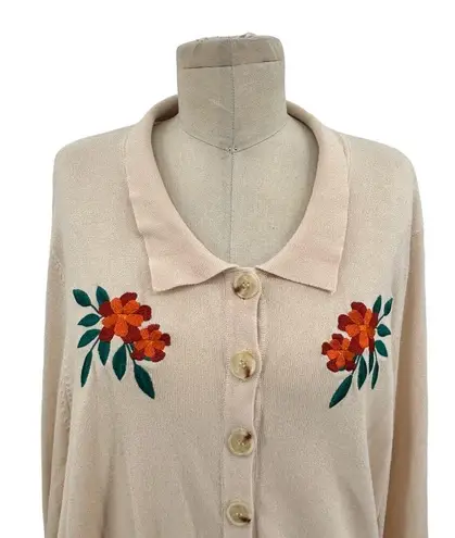 Modcloth  x Collectif Blooms of Paradise Cardigan Floral Belted Size US 16