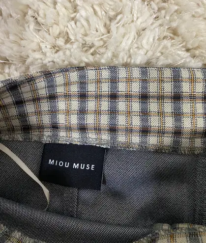 Miou Muse Plaid Flared Pants