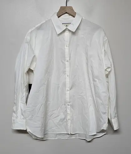 Tuckernuck Women's Ivory White 100% Cotton Button Down Shirt Blouse Size M NWT