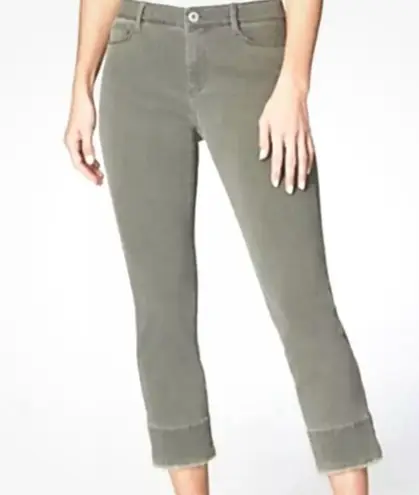 J.Jill Denim Authentic Fit Cropped jeans pants Army Green Women’s Size 8