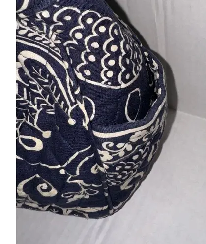 Vera Bradley  Reversible Tote in Twirly Birds Navy Retired Winter 2010