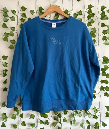 secret treasures Blue “just a little moody” sweatshirt long sleeve