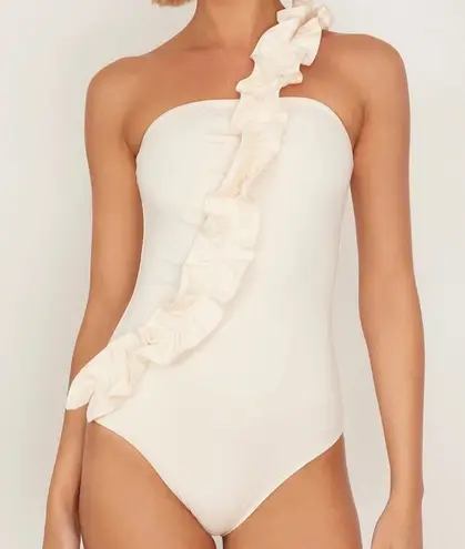 Ulla Johnson NWT Capri Maillot One Piece Swimsuit Cowrie Cream