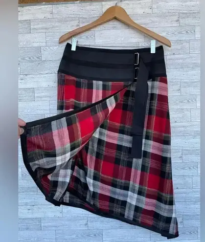 Public School Plaid Asymmetric Tartan preppy aesthetic skirt 6 Black