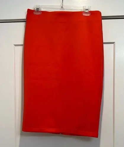 Carmen Marc Valvo red fire pencil skirt with back zipper size 8 NWT!