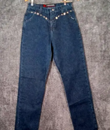 Rockies Relaxed Long Rise Cowgirl Rodeo Festival Coastal Womens Jeans 26 Blue