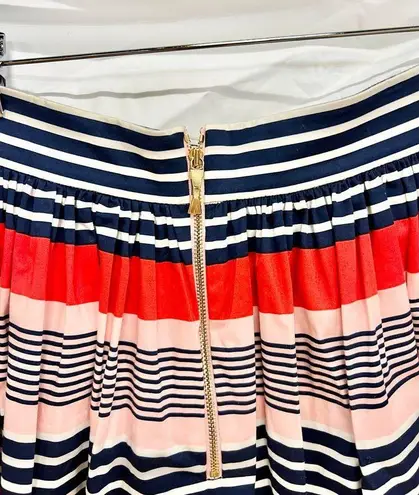 Kate Spade  New York Skirt The Rules Striped High Rise A-line Mini Skirt Red US 4