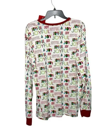 Wondershop Sleepshirt White Christmas Long Sleeve Joyful Cotton Women Medium T
