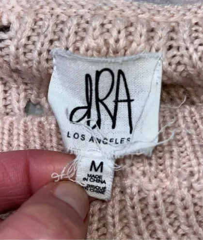 dRA Pink & Red Watson Pointelle Sweater Size M