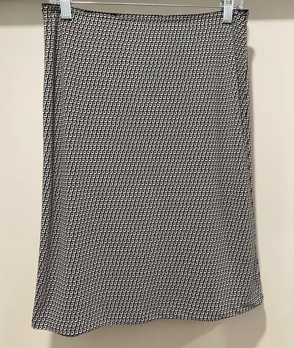 Old Navy  Collection Black & White Geometric Printed Knee-Length Skirt - M