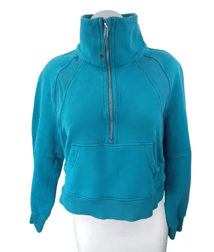 Lululemon Scuba Blue 1/2 Zip Oversized Long Sleeve Funnel Neck Sweatshirt XS/S