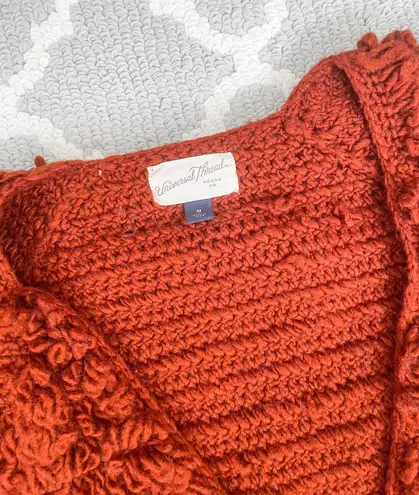 Universal Threads Universal Thread Pumkin burnt orange fluffy knit chunky cardigan sweater 