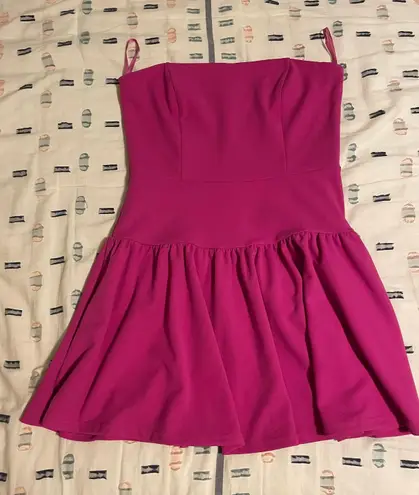 She & Sky Pink Strapless Mini Cocktail Dress