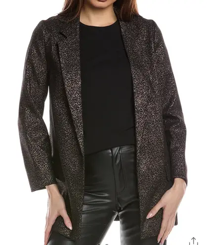 ALLSAINTS NWT Aleida Lux Blazer, black with metallic accents, size 0.