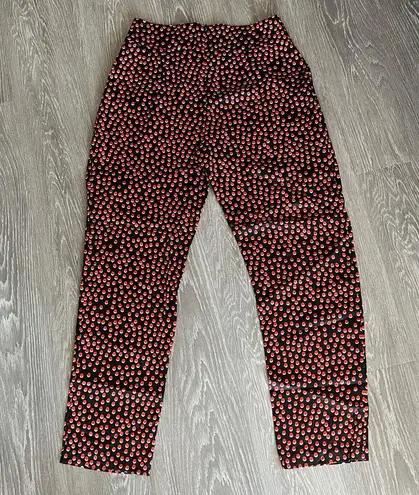 L'Agence L’AGENCE Ankle Pants Womens Size 4 Black With Red Polka Dot