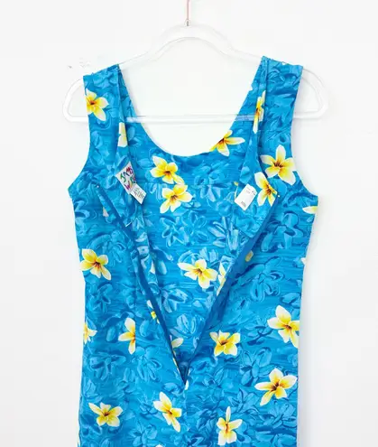 Jams World Jam’s World Blue Floral Sleeveless Plumeria Mini Dress