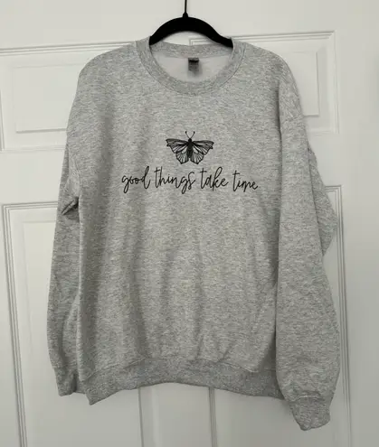 Gildan Good Things Take Time Crewneck