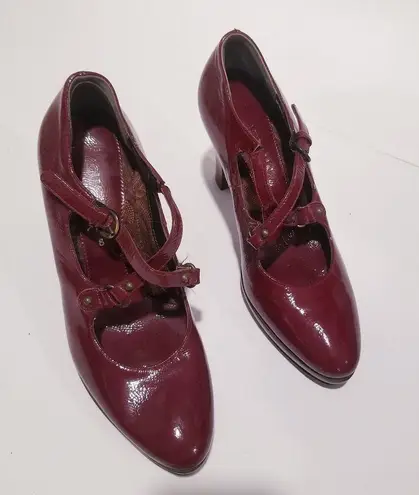 Aquatalia Red Patent Leather Pumps Heels Shoes