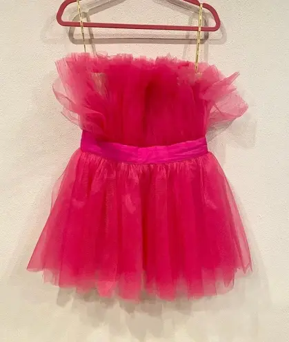 Bronx and Banco NWT Anna Strapless Tulle Mini Dress Size Large