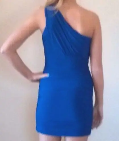 Soprano Blue One Shoulder Dress 