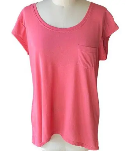 KIM KARDASHIAN Spanish Pink Pocket Tee Hi Low T