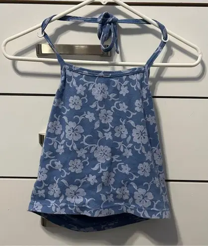 Gap Y2K Floral Hawaiian Print Halter Tank Top