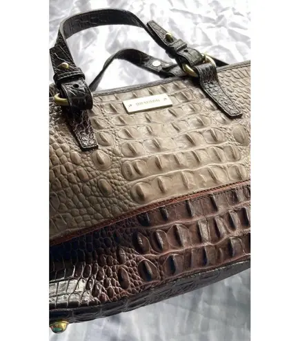 Brahmin Mercury Crescent Textured Leather Medium Asher Satchel Bag Purse